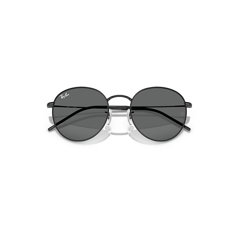 Ray-Ban Round Reverse Sunglasses Black Frame Grey Lenses 55-21
