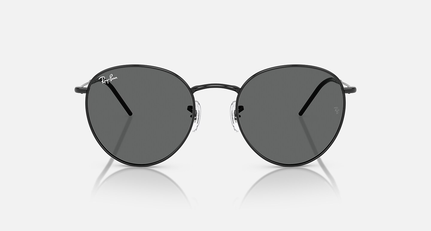 Ray-Ban Sunglasses Unisex Round Reverse - Black Frame Grey Lenses 53-21