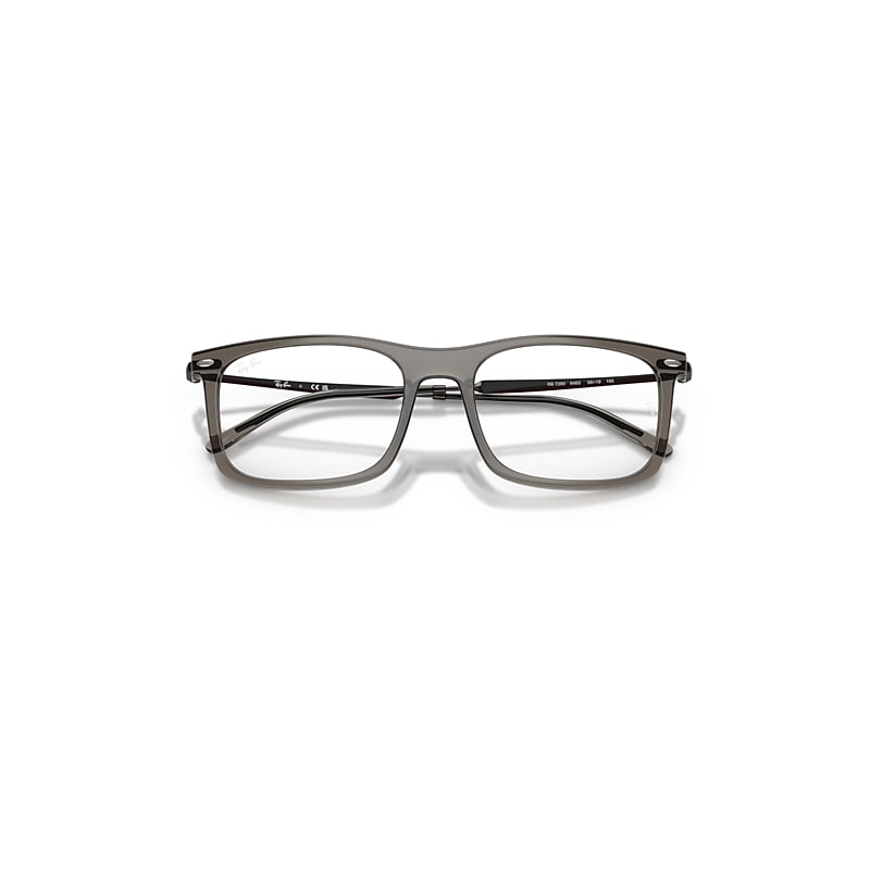 Ray Ban Rb7260 Optics Eyeglasses Black Frame Clear Lenses Polarized 56-19 In Black