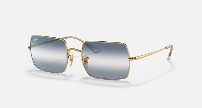 RECTANGLE 1969 BI-GRADIENT Sunglasses in Arista Gold and Clear 