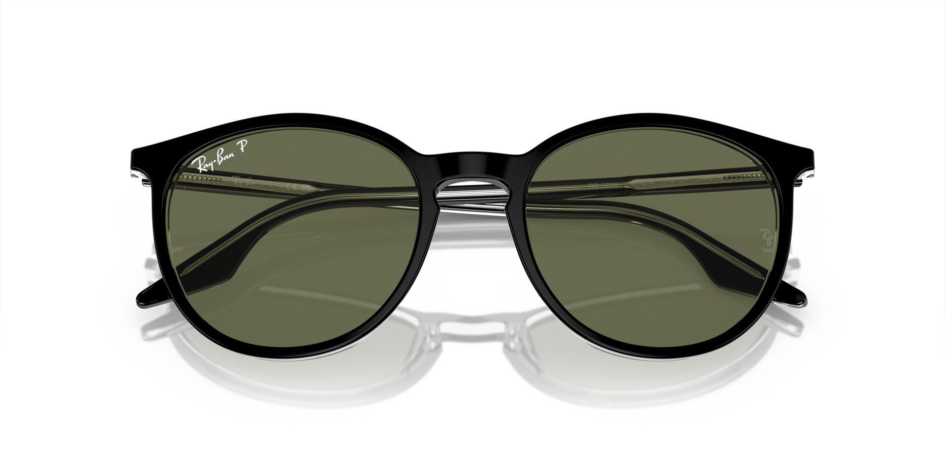 RB2204 Sunglasses in Black On Transparent and Green - RB2204  display picture 1