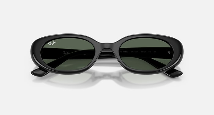 Ray-Ban Sunglasses Unisex Rb4441d Bio-based - Black Frame Green Lenses 53-21