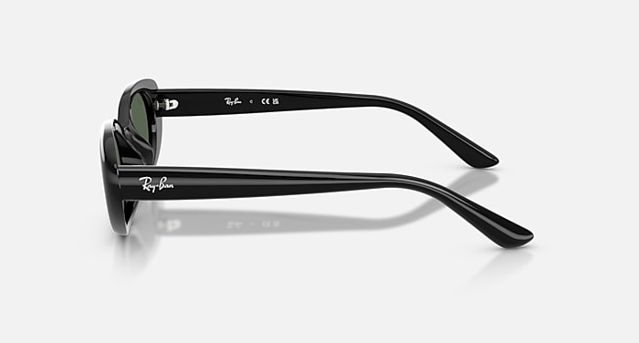 Ray-Ban Sunglasses Unisex Rb4441d Bio-based - Black Frame Green Lenses 53-21