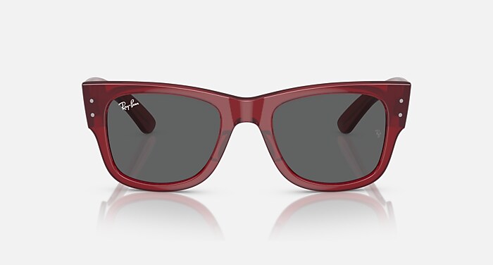 MEGA WAYFARER BIO-BASED Sunglasses in Transparent Red and