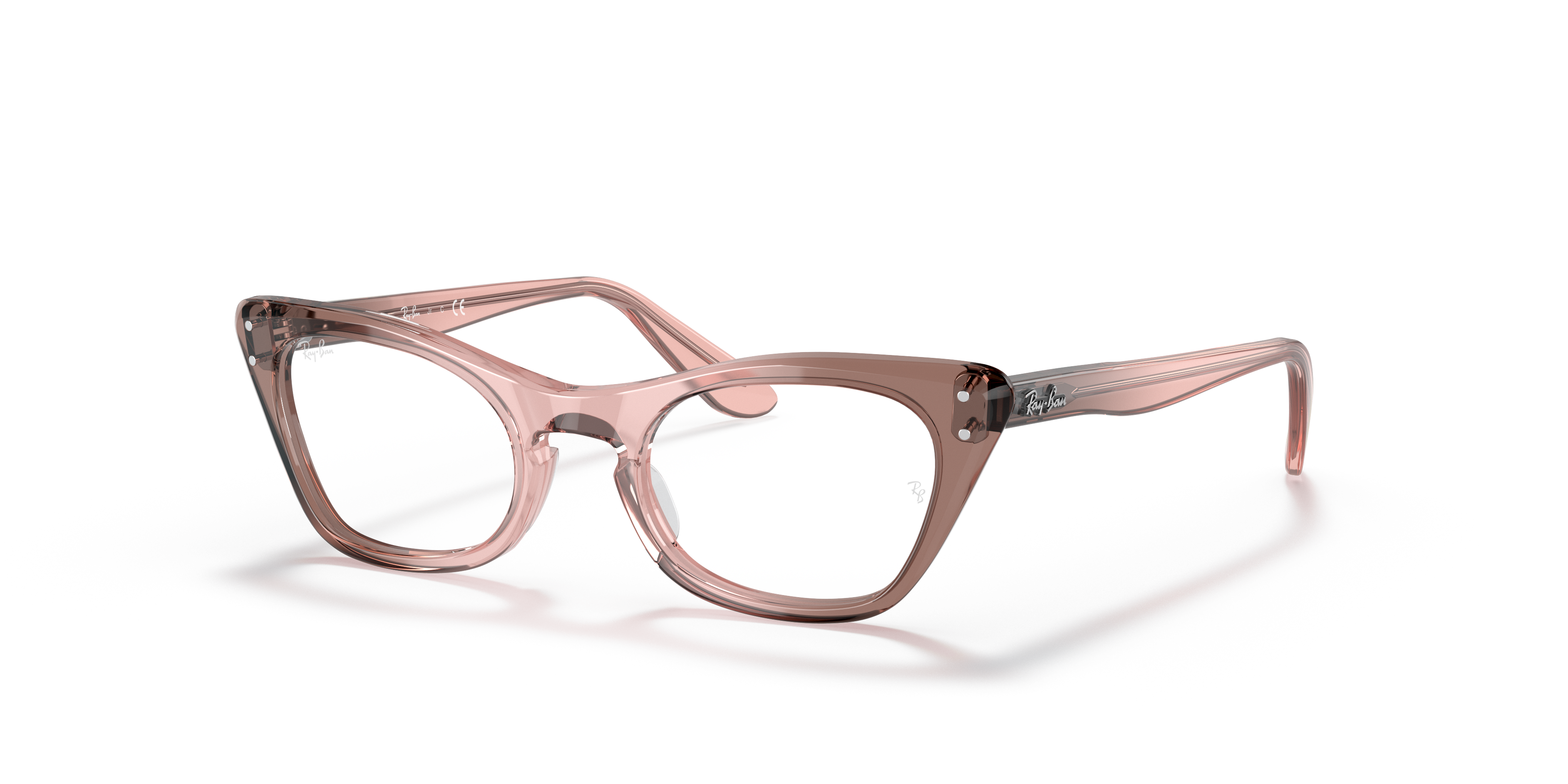 MISS BURBANK OPTICS KIDS Polished Transparent Pink Frame Clear Lenses 41-18