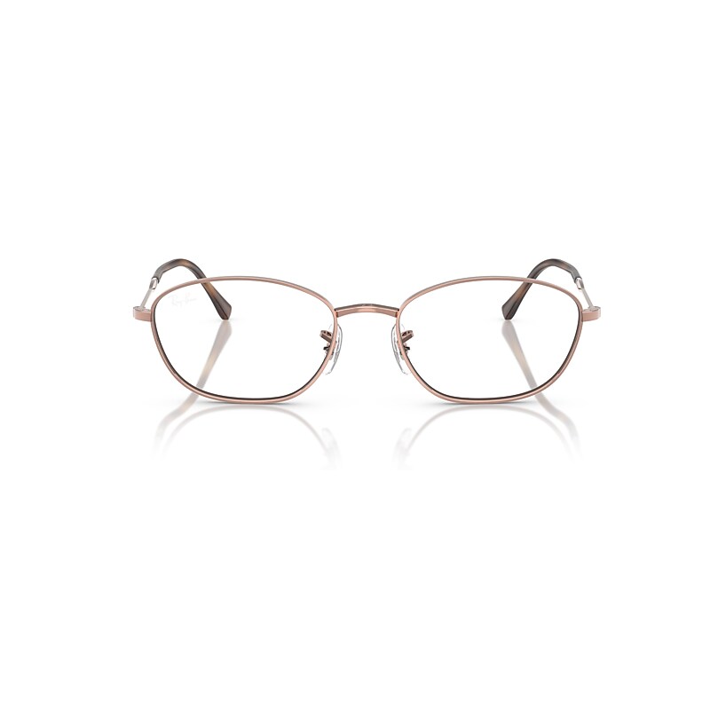 Ray Ban Rb3749v Optics Eyeglasses Copper Frame Clear Lenses Polarized 53-18 In Copper