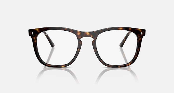 Ray-Ban Eyeglasses Unisex Rb2210v Optics Prescription - Havana Frame Clear Lenses 53-21 Polarized