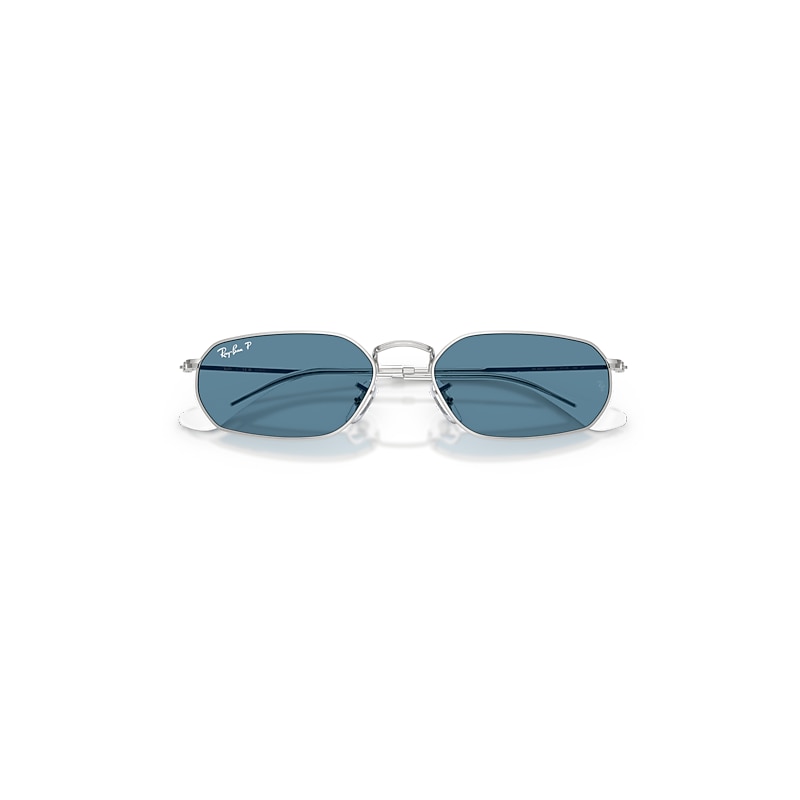 Ray Ban Rb3947ch Chromance Sunglasses Silver Frame Blue Lenses Polarized 54-18 In Silver
