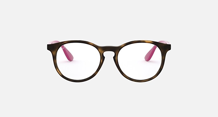 Ray-Ban Eyeglasses Children Rb1554 Optics Kids Prescription - Havana Frame Clear Lenses 48-16 Polarized