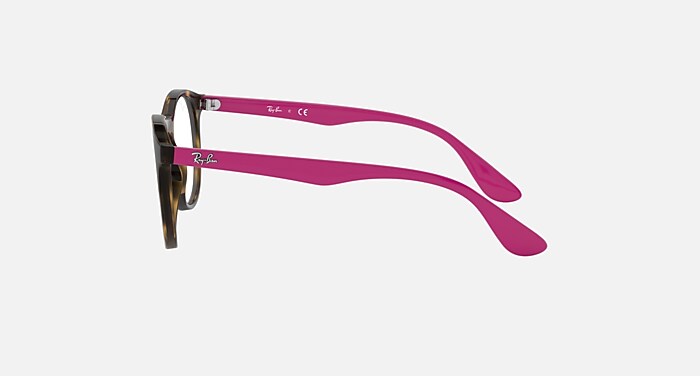 Ray-Ban Eyeglasses Children Rb1554 Optics Kids Prescription - Havana Frame Clear Lenses 48-16 Polarized