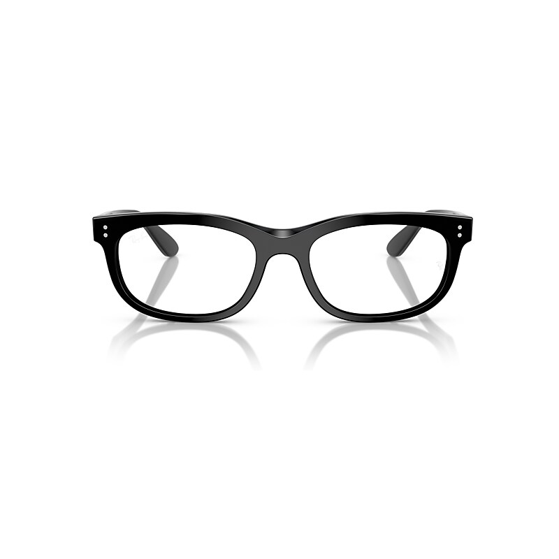 Ray Ban Balorette Optics Eyeglasses Black Frame Clear Lenses Polarized 54-18 In Black