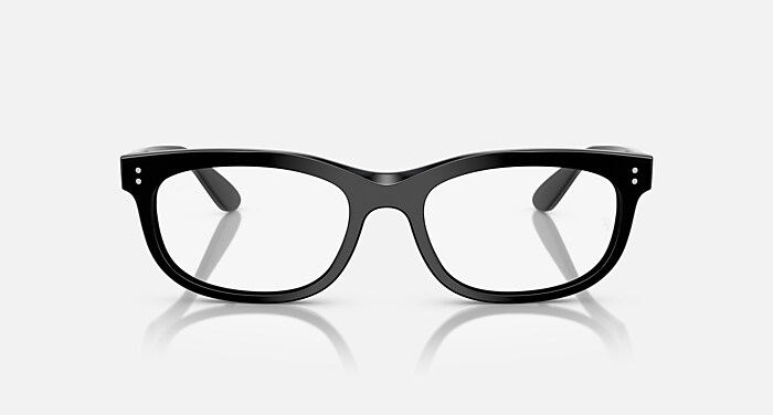 Ray-Ban Eyeglasses Unisex Balorette Optics Prescription - Black Frame Clear Lenses 54-19 Polarized