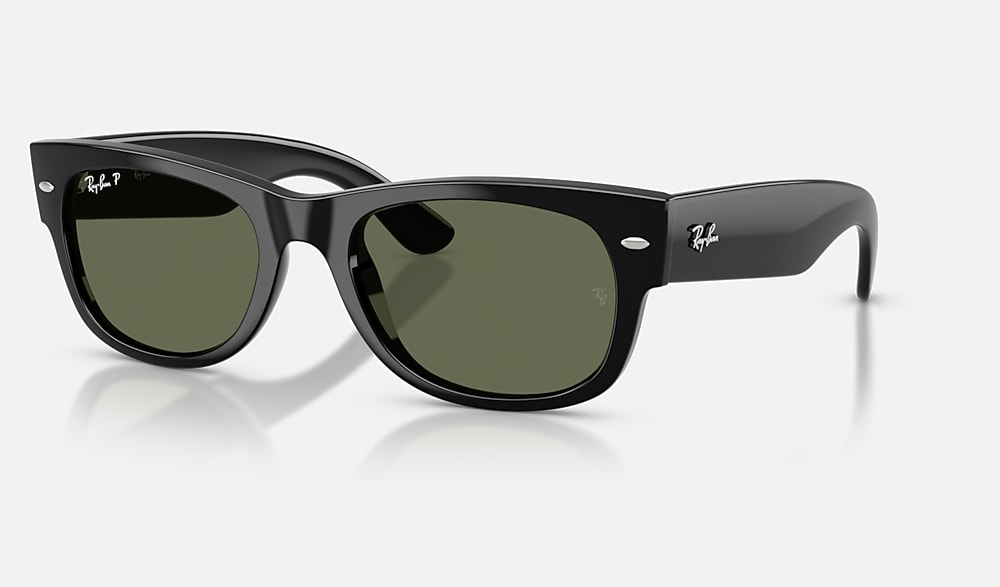 MEGA WAYFARER II Sunglasses in Black and Green Polarized - RB0832S