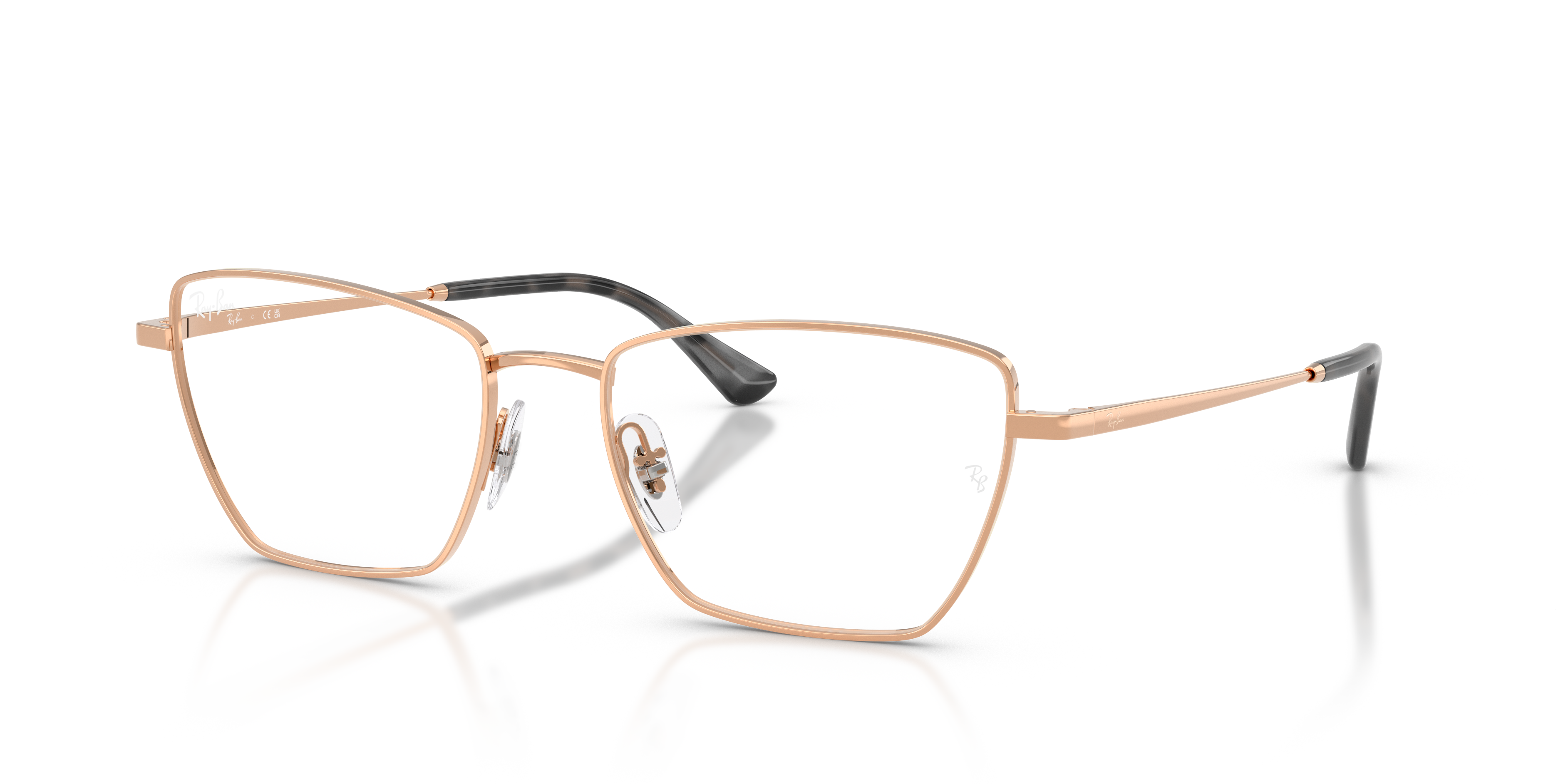 DREA OPTICS BIO-BASED Polished Rose Gold Frame Clear Lenses 53-18