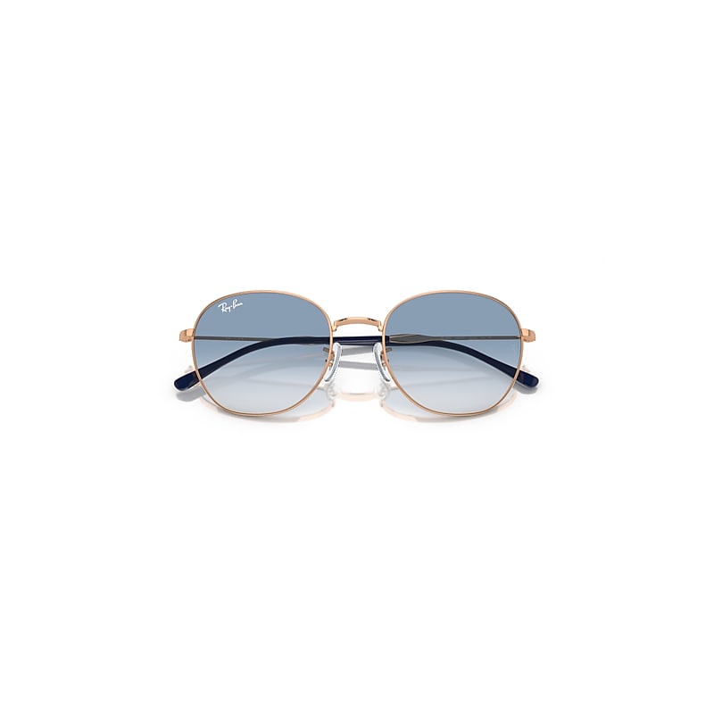 Ray-Ban Rb3809 Sunglasses Rose Gold Frame Blue Lenses 53-20