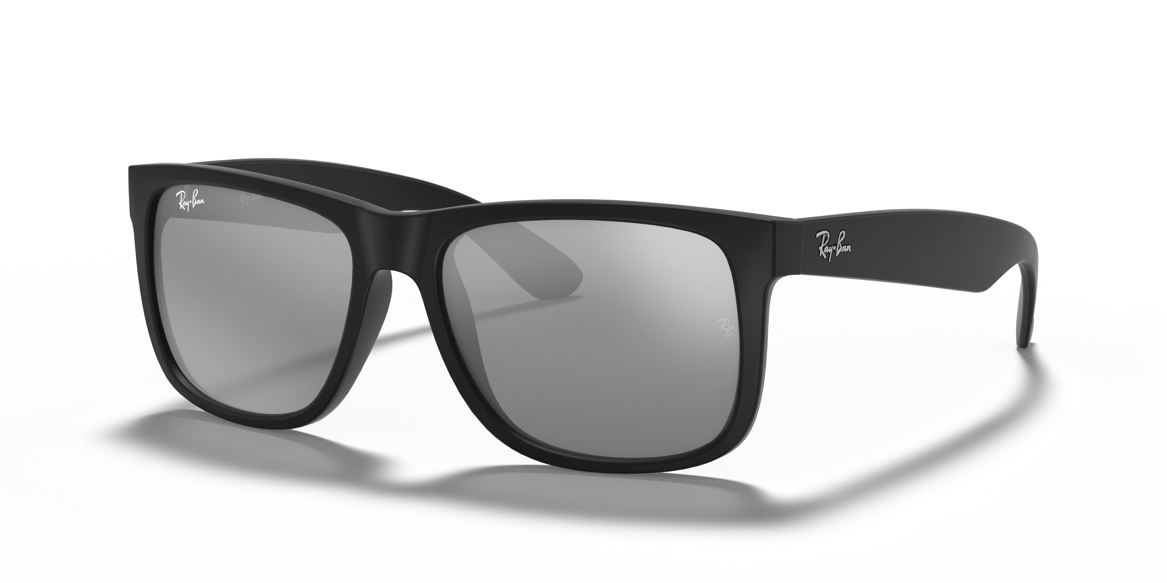 JUSTIN COLOR MIX Matte Rubber Black Frame Silver Lenses 58-17