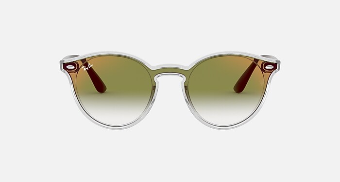 BLAZE RB4380N Sunglasses in Transparent and Green Gradient Mirror