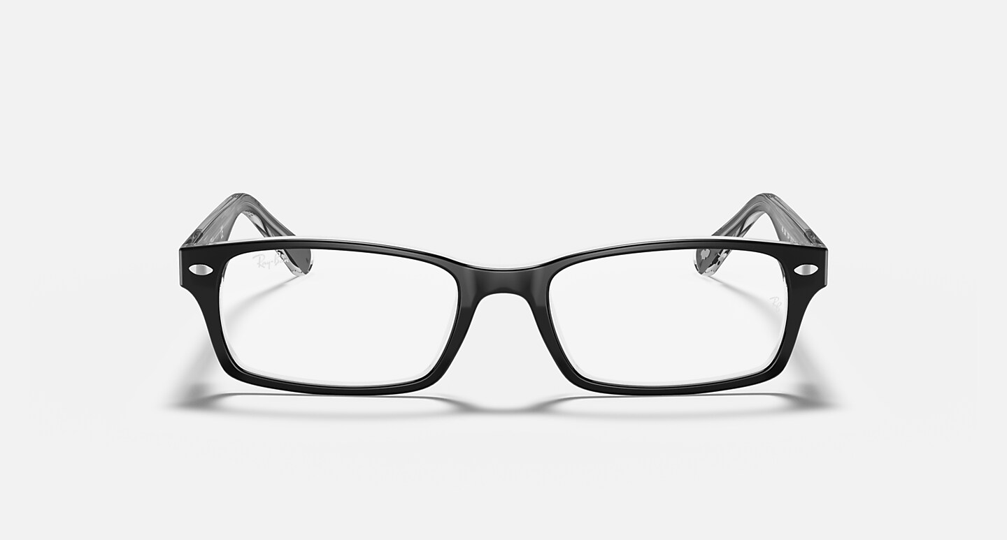 Ray-Ban Eyeglasses Unisex Rb5206 Optics Prescription - Black Frame Clear Lenses 54-18 Polarized