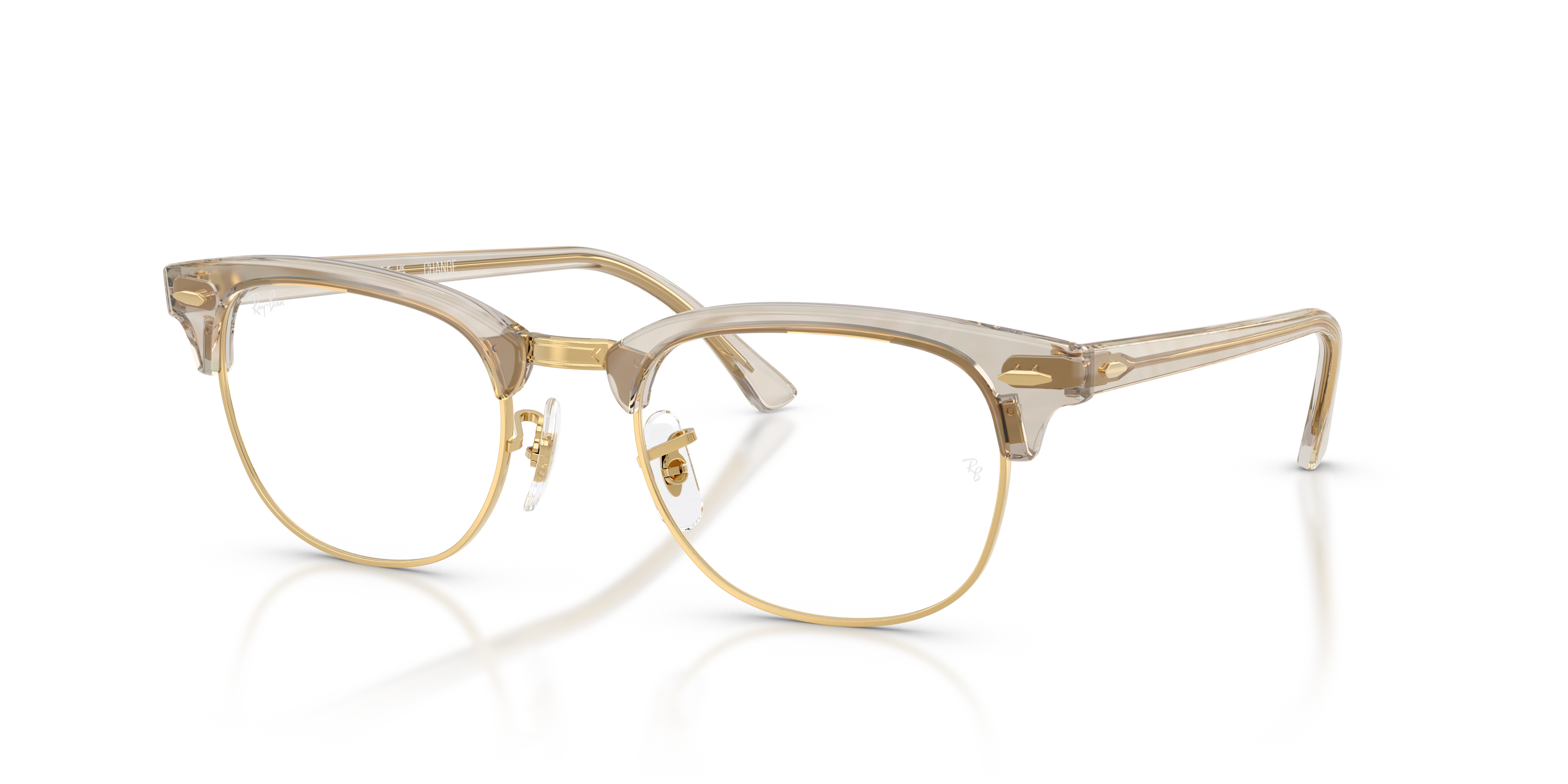 【美品】Ray-Ban CLUBMASTER CLUBMASTER OPTICS CHANGE Eyeglasses with Photo Waves Grey