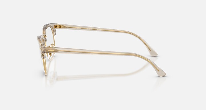 Ray-Ban Eyeglasses Unisex Clubmaster Optics Change Prescription - Photo Waves Grey Frame Clear Lenses 51-21 Polarized