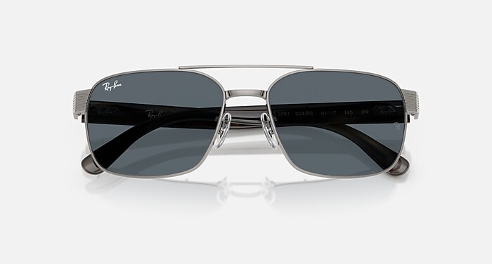 Ray-Ban Sunglasses Unisex Rb3751 - Havana Grey Frame Blue Lenses 61-17