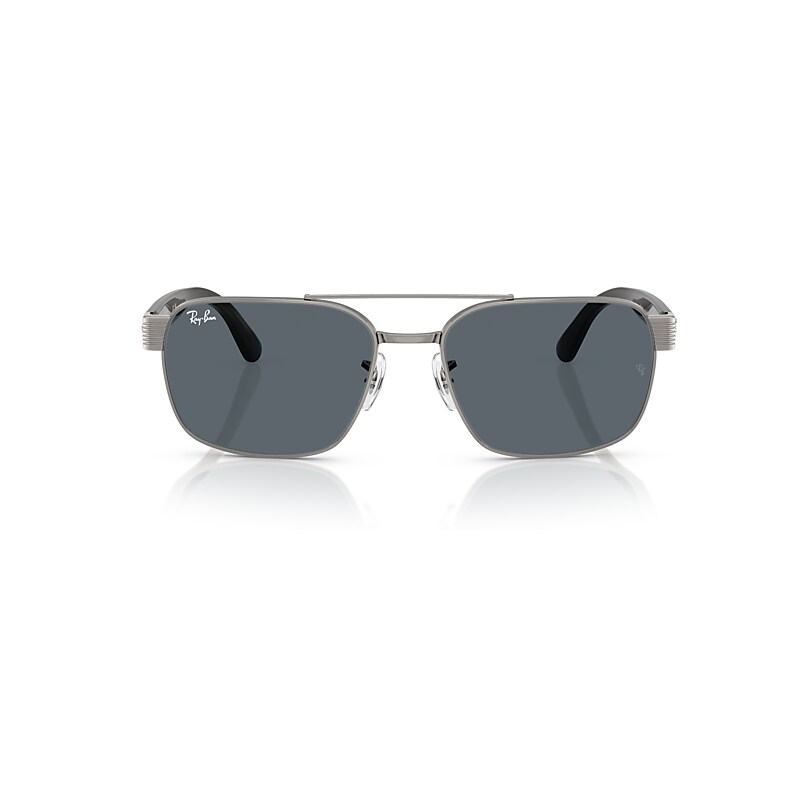 Ray Ban Rb3751 Sunglasses Havana Grey Frame Blue Lenses 58-17 In Havana Grey