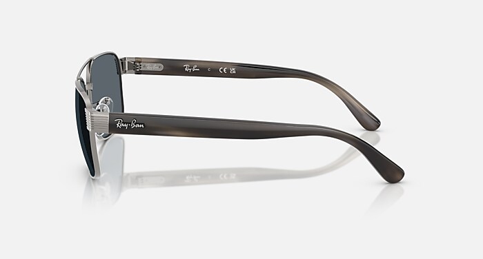 Ray-Ban Sunglasses Unisex Rb3751 - Havana Grey Frame Blue Lenses 61-17