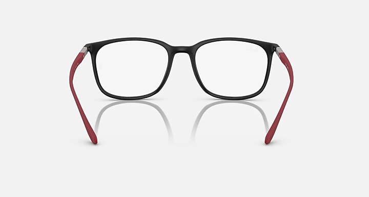 Ray-Ban Eyeglasses Unisex Rb7199 Optics Liteforce Prescription - Sand Red Frame Clear Lenses 54-18 Polarized