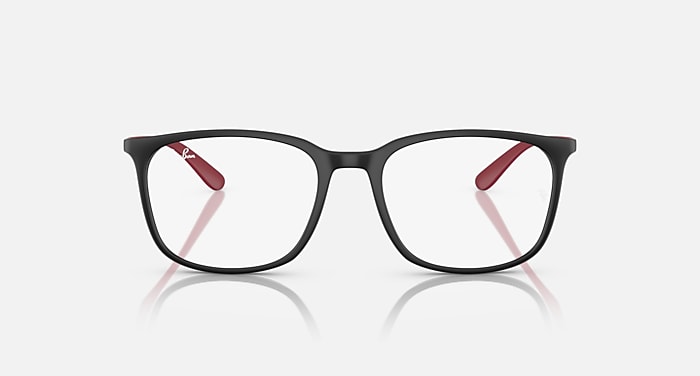 Ray-Ban Eyeglasses Unisex Rb7199 Optics Liteforce Prescription - Sand Red Frame Clear Lenses 54-18 Polarized