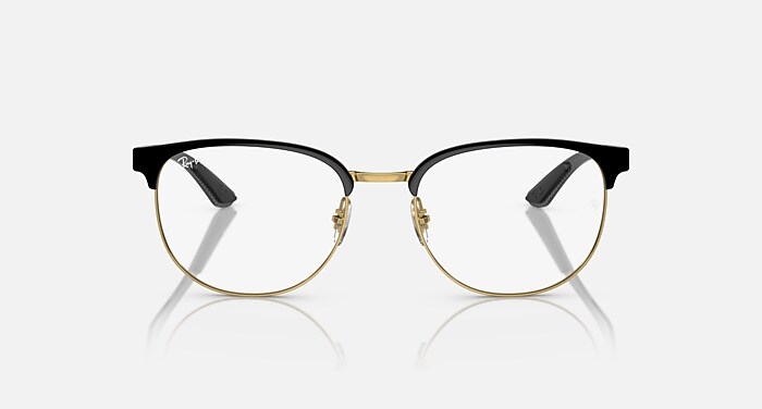 Ray-Ban Eyeglasses Man Rb8422 Optics Prescription - Dark Carbon Frame Clear Lenses 54-19 Polarized