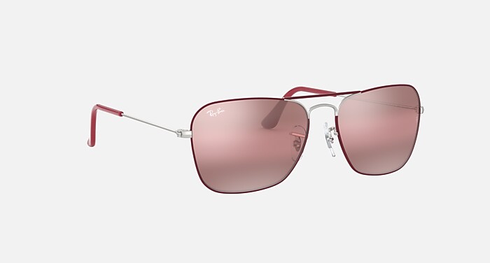 CARAVAN Sunglasses in Bordeaux On Silver and Purple Bi