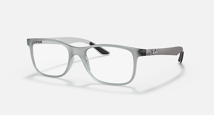 Ray-Ban Eyeglasses Unisex Rb8903 Optics Prescription - Grey Frame Clear Lenses 53-18 Polarized
