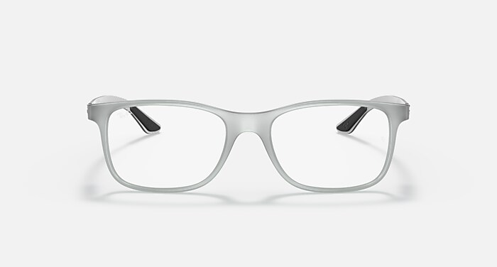 Ray-Ban Eyeglasses Unisex Rb8903 Optics Prescription - Grey Frame Clear Lenses 53-18 Polarized