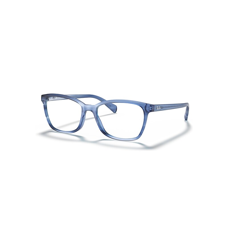 Ray-Ban Eyeglasses Woman Rb5362 Optics - Striped Light Blue Frame Clear Lenses 54-17