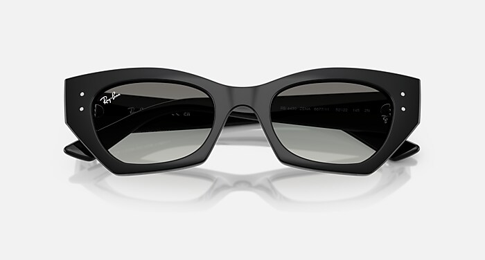 Ray-Ban Sunglasses Unisex Zena Bio-based - Black Frame Grey Lenses 49-22