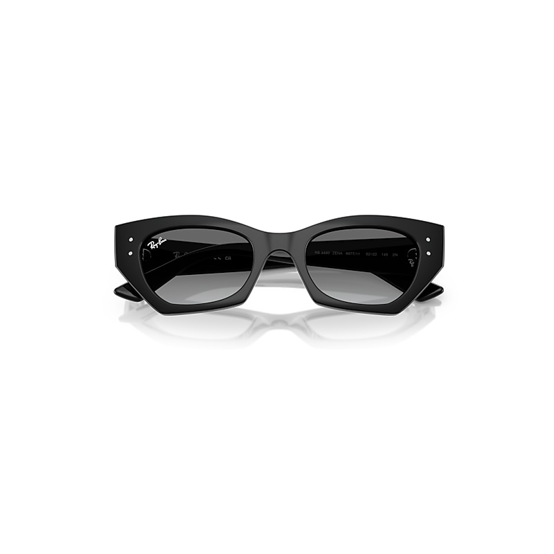 Ray Ban Zena Bio-based Sunglasses Black Frame Grey Lenses 49-22 In Black