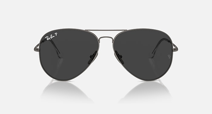 Occhiali Ray Ban Aviator Neri Occhiali Da Sole AVIATOR TITANIUM In
