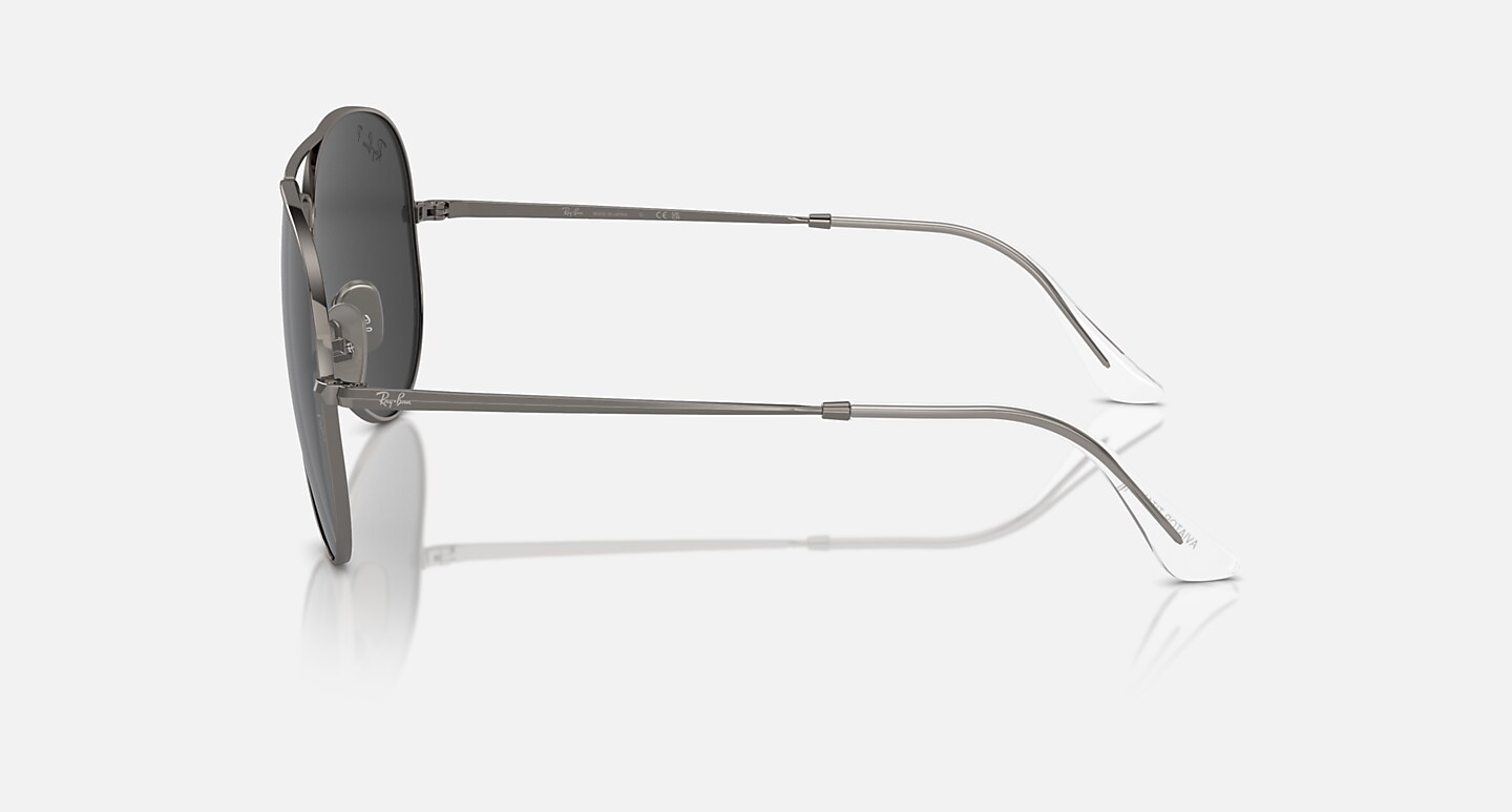 Ray-Ban Sunglasses Aviator Titanium Gunmetal Frame Blue Lenses