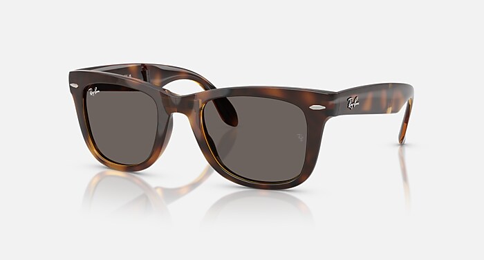 Occhiali da Sole WAYFARER FOLDING CLASSIC in Havana e Grigio scuro