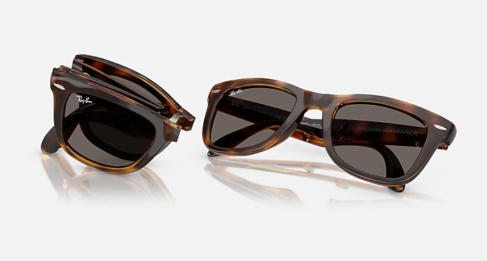 WAYFARER FOLDING CLASSIC Sunglasses in Havana and Dark Grey
