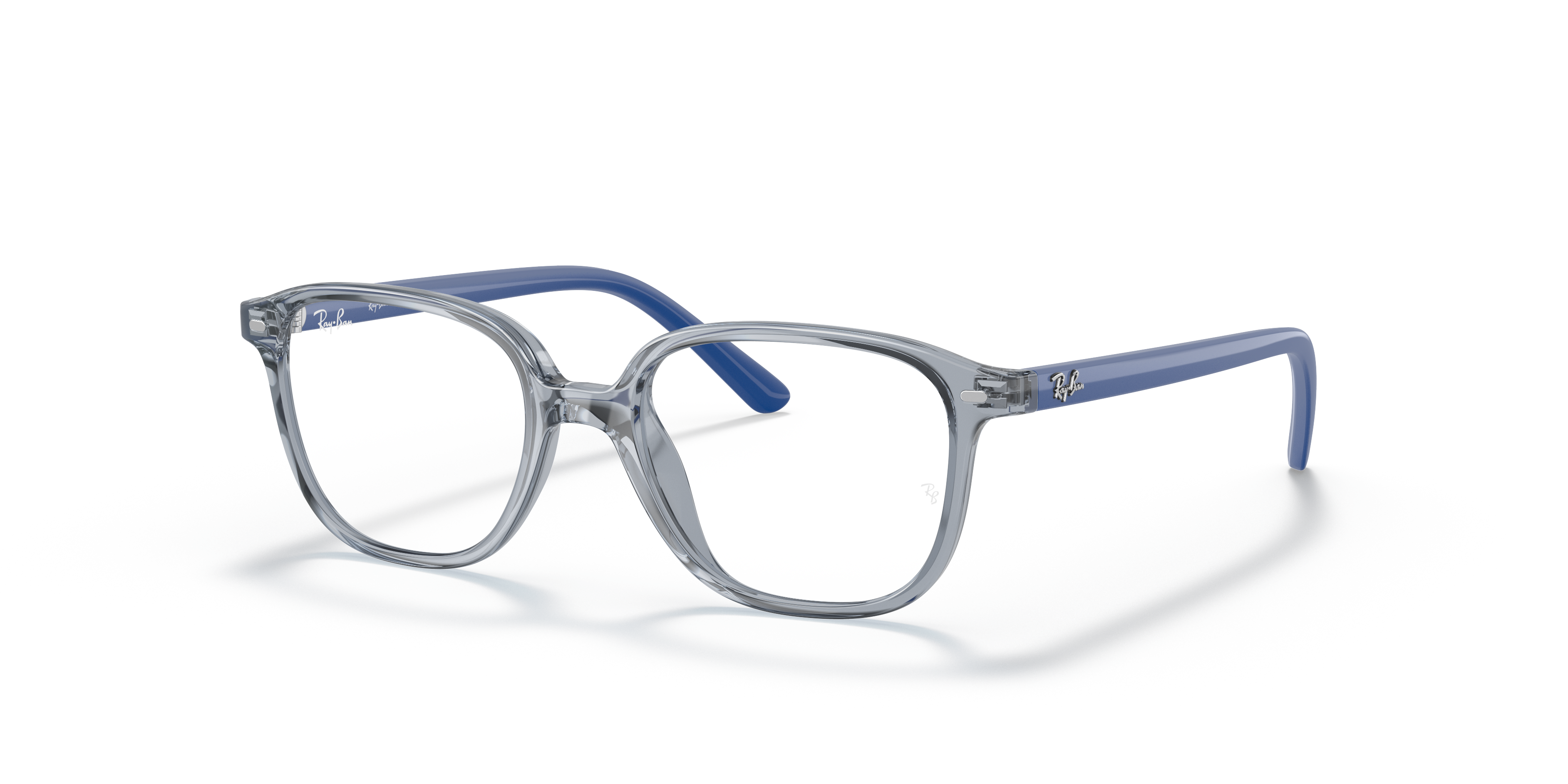 LEONARD OPTICS KIDS Polished Transparent Blue Frame Clear Lenses 45-16