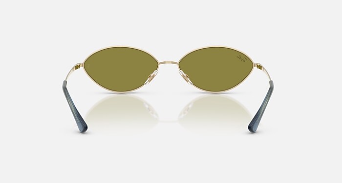 Ray-Ban Sunglasses Unisex Kai Bio-based - Pale Gold Frame Green Lenses 59-15