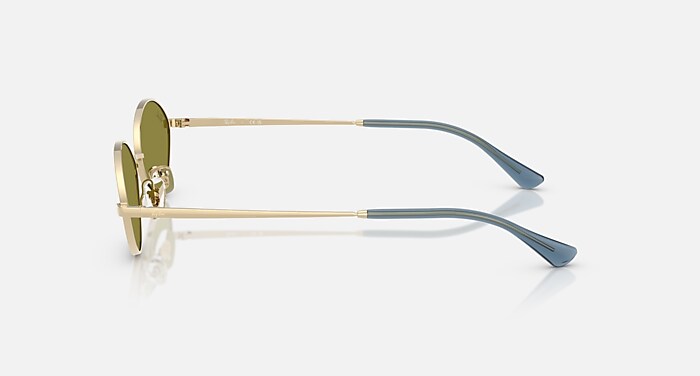 Ray-Ban Sunglasses Unisex Kai Bio-based - Pale Gold Frame Green Lenses 59-15
