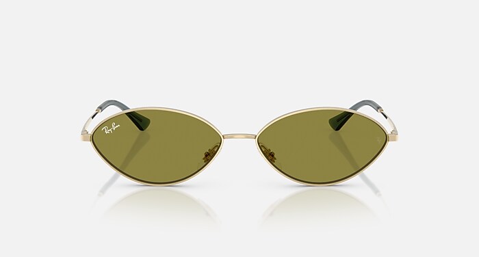 Ray-Ban Sunglasses Unisex Kai Bio-based - Pale Gold Frame Green Lenses 59-15