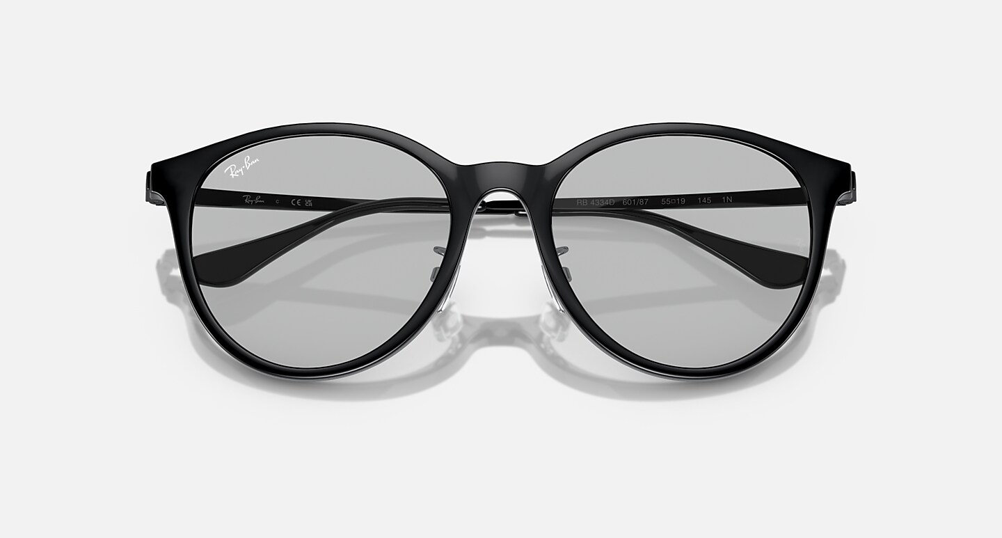 Ray-Ban Sunglasses Unisex Rb4334d - Black Frame Grey Lenses 55-19