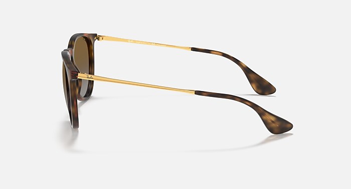 Ray-Ban Sunglasses Woman Erika @collection - Gold Frame Brown Lenses 54-18 Polarized