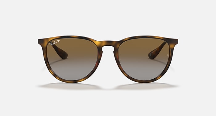 Ray-Ban Sunglasses Woman Erika @collection - Gold Frame Brown Lenses 54-18 Polarized