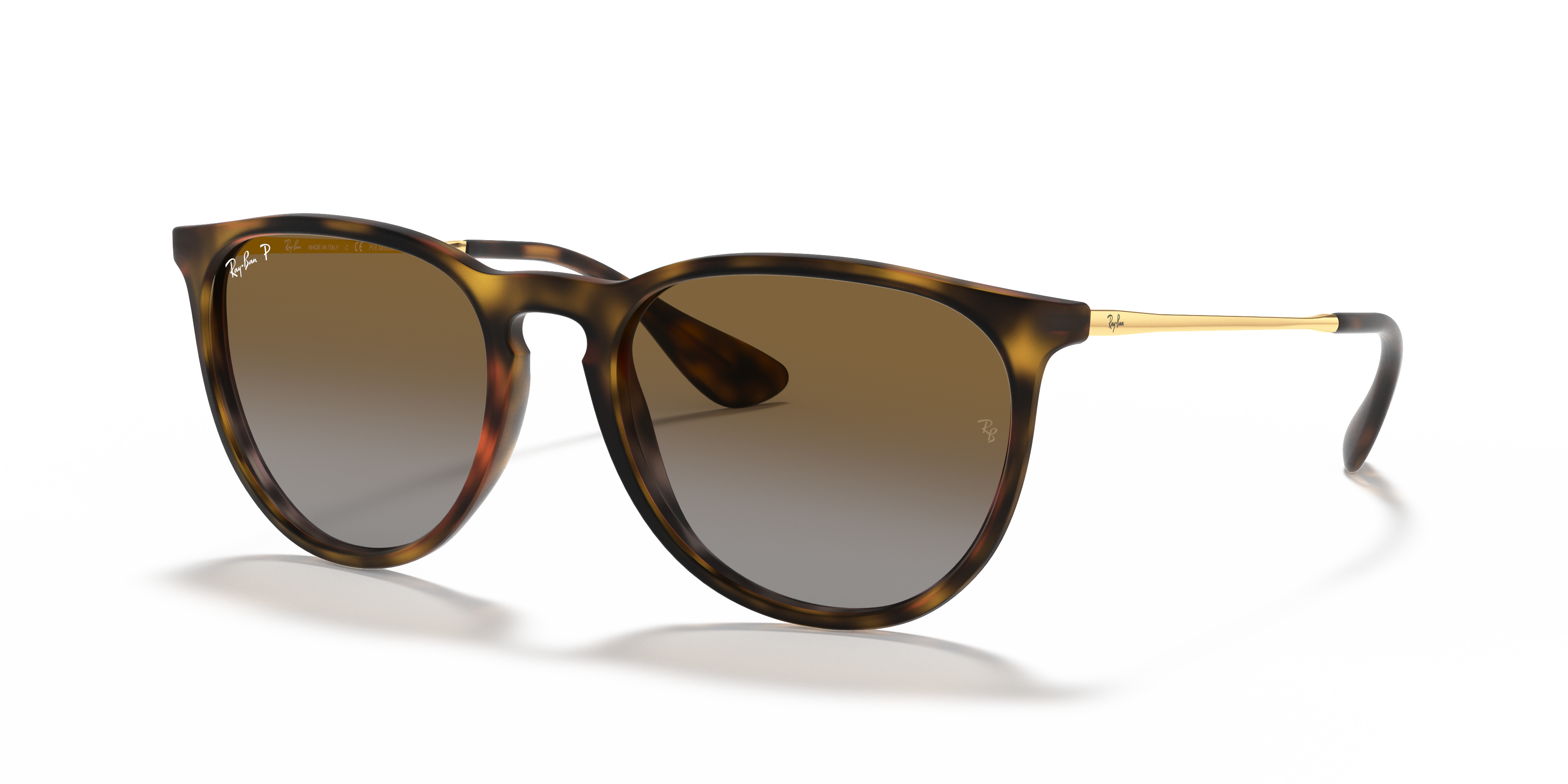 ERIKA @COLLECTION Matte Havana Frame Polarized Brown Gradient Lenses 54-18