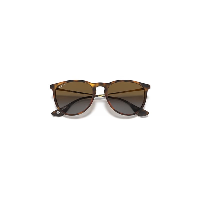 Ray-Ban Erika @collection Sunglasses Gold Frame Brown Lenses Polarized 54-18