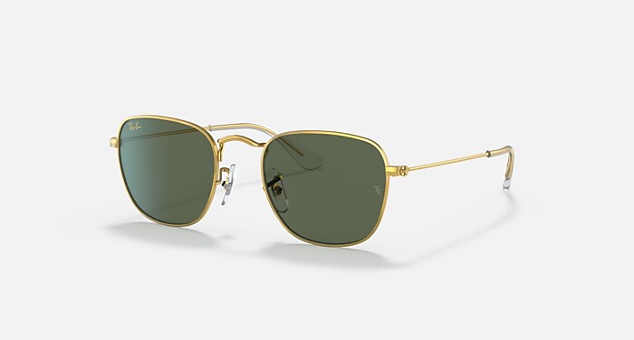 Ray-Ban ゴールドオーバルサングラス FRANK KIDS Sunglasses in Gold and Dark Green - RB9557S | Ray